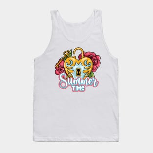 Love Summer Sunshine a Vintage Sunglasses Beach Vacations Tank Top